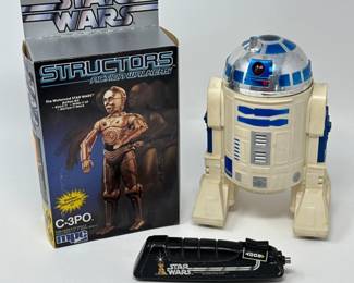 Vintage Star Wars Structors MPC C-3PO SEALED & RC R2-D2 With Remote