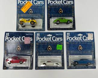 	(5) Vintage Tomy Pocket Cars - SEALED