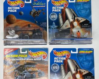 Hot Wheels Space Flight Action Packs - SEALED - John Glenn