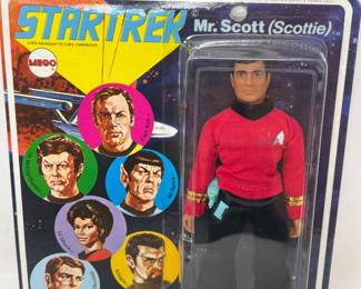 Vintage 1974 Mego Corp. Star Trek Mr. Scott (Scottie) Figurine - SEALED