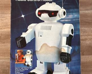 Vintage 1975 Mattel RC 13"T Sir Galaxy Robot in Box - Open
