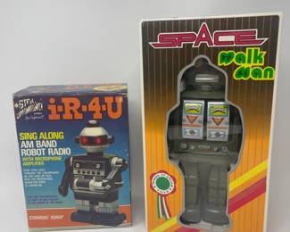 2 Vintage Robots - Starriod Robot & Space Walk Man