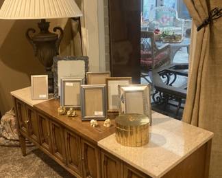 Cabinet with marble inserts