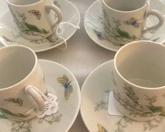 Cups and saucers from Limoges, France