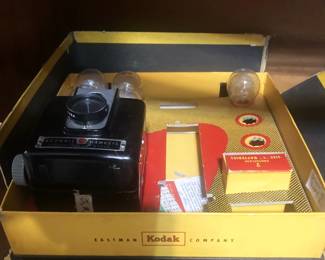 Vintage camera in the original box.