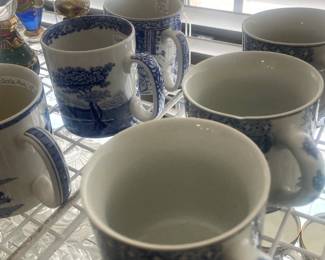 Blue & white mugs