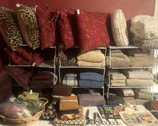 Decorative pillows; sewing notions