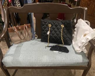 Some of the purses; settee