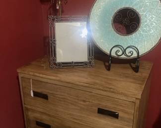 One of two matching nightstands