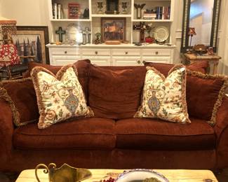 Sofa and decorative pillows