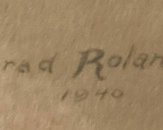 Artist Conrad Roland - (1900 - 1957) was active/lived in Pennsylvania. Conrad Roland is known for bird paintings, illustrations and drawings.