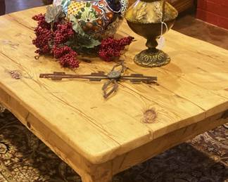 Natural wood coffee table