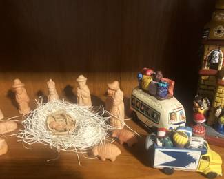 Mexican clay nativity