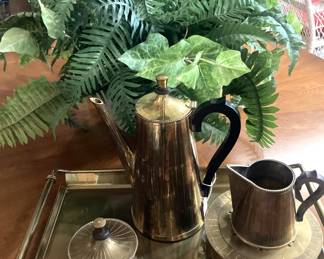 Brass coffee set