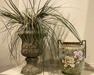 One of two urns and vases