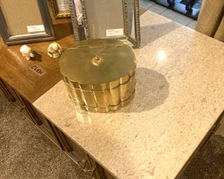 Marble inserts at either end