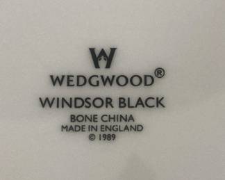 Wedgwood "Windsor Black" china from England