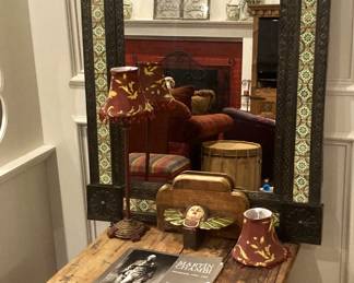 Side table; one of several mirrors