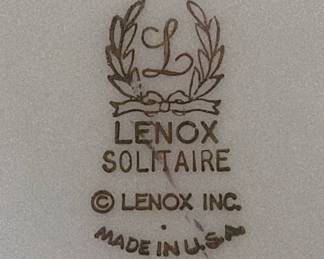 Lenox "Solitaire" china