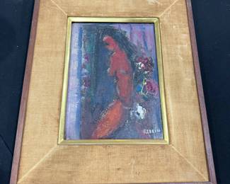 Redein Signed Abstract Nude Woman