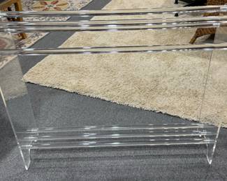 Lucite Afgan/blanket Holder