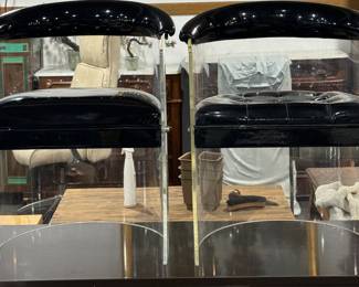 Hill Lucite Black Chairs