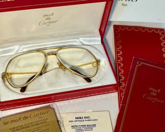 Cartier vintage aviator glasses in box