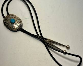 Sterling & turquoise Bolo
