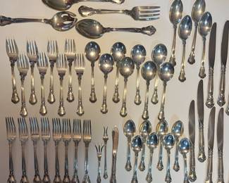 Sterling silver gorham flat ware set