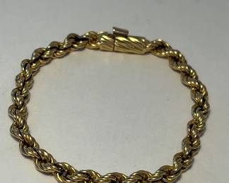 14KT gold rope bracelet 