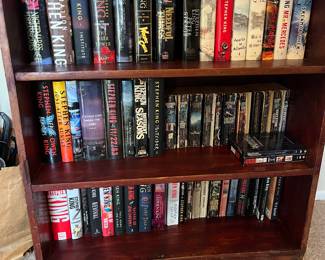 Book shelf full of Stephen King Books