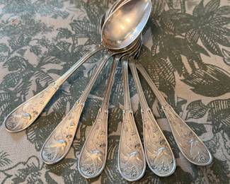 Tiffany sterling teaspoons (6)
“Japanese”
