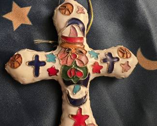 Hand Painted Cloisonne Cross