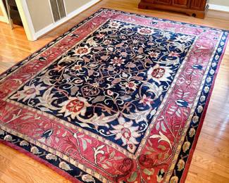 9x12 area rug - traditional - navy blue rug