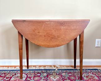 Antique Drop Leaf Extending Round Table