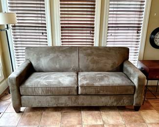 Microfiber Sofa in olive green