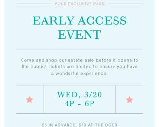 Shop the sale before it opens to the public.