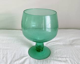 Large footed & glass vase