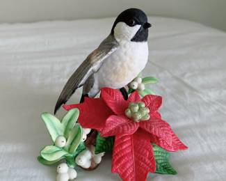 Lenox Garden Fine Porcelain 1996 Christmas Chickadee