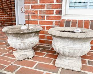Concrete Urn Planters - set of 2