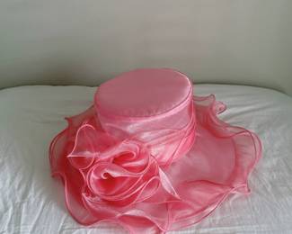 Pink Derby Hat (adjustable)