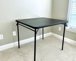 34" COSCO SQUARE VINYL TOP FOLDING CARD TABLE - BLACK
