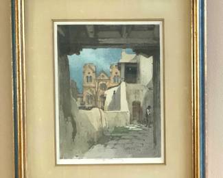 Luigi Kasimir Etching Santa Fe #2