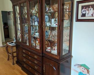 Contents in China Hutch Not for sale.
