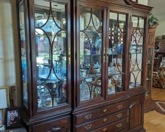 Contents in China Hutch Not for sale.