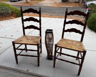 2 Oak Chairs