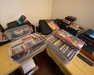 Hundreds of CD's and DVD's