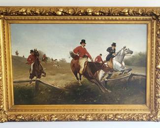 Original Circa 1860 *Over The Fence"Artist J.R.Stone