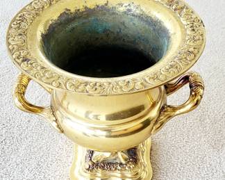 19th Century Heavy Brass Champagne/Wine Cooler