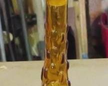 15 - Vintage Amber Empoli Genie Bottle
